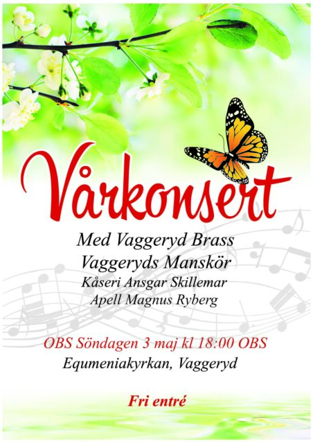 Välkommen på vårkonsert 3 maj!